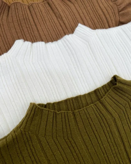 تاپ بافت استین پلیسه کد 4359