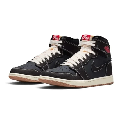 کتانی ویتنامی نایک ایر جردن ساق‌دار فایت کلاب مشکی قرمزNike Air Jordan 1 Retro High OG Flight Club