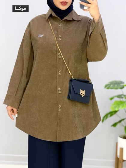 مانتو سایز بزرگ مخمل مارگارت کد 9571234