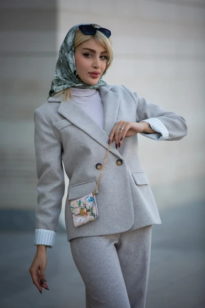 پالتو فوتر آستردار مچ راه راه