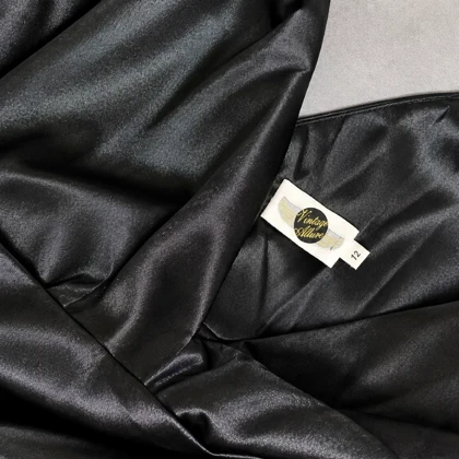 پیراهن مجلسی وارداتی مشکی براق برند Vintage Allure انگلیس سایز 36 تا 40 کد 3440