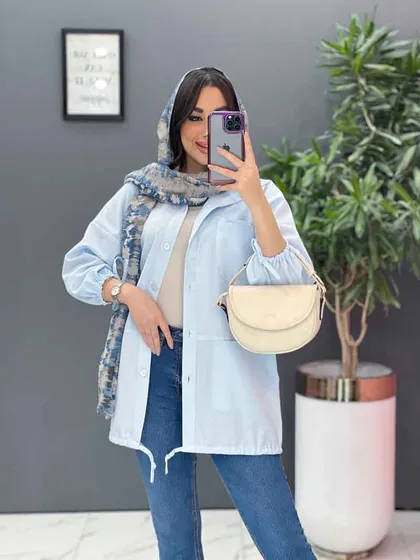 مانتو جیب دوبل آستین بند دار