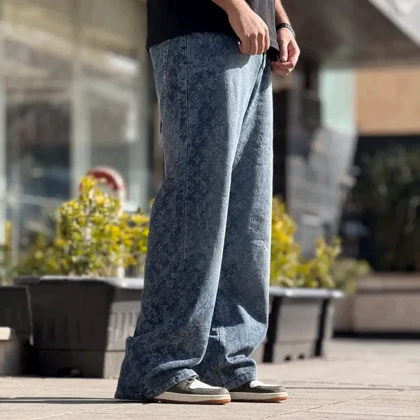 شلوار بگ 1751 کاستوم نقش برجسته LV