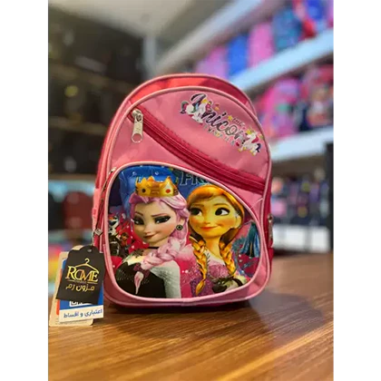 کوله پشتی مدرسه طرح دار چند زیپ(پیش دبستانی)