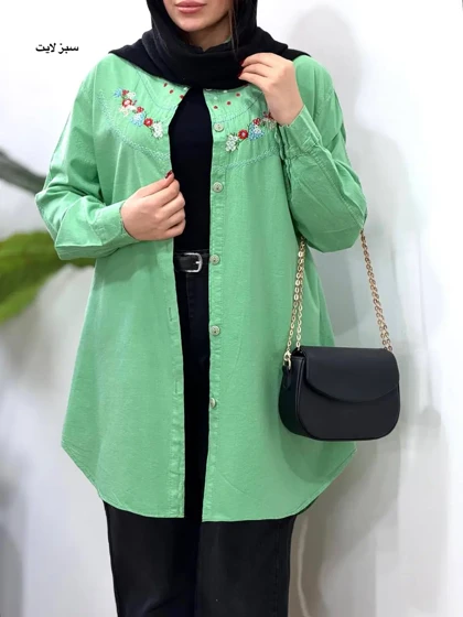 مانتو لینن گلدوزی ساحل(ایراد دار)