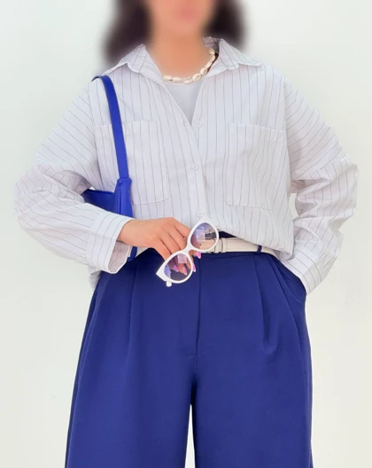 شومیز راه راه سارا(2)کد:5406