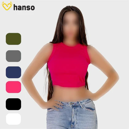کراپ نخی زنانه حلقه‌ای پایین دوبل طرح کبریتی کد 4292 (6 رنگ)