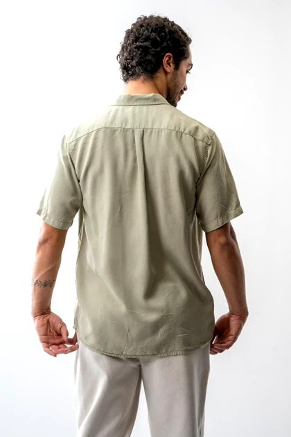 پیراهن آستین کوتاه دوجیب یقه انگلیسی مردانه