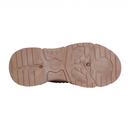 کتانی زنانه لژدار مدل بافتی_نسکافه ای کد 1232