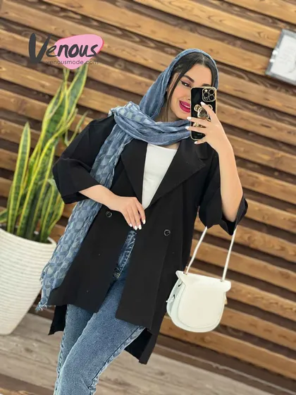 مانتو لینن کتی دو دکمه