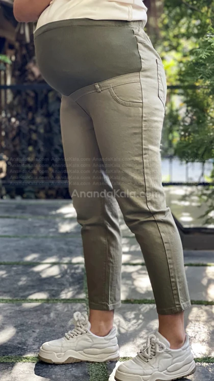 شلوار بارداری کتان مام