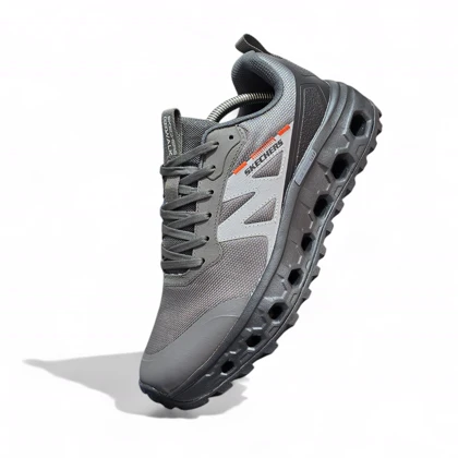 کتانی پیاده روی اسکیچرز مردانه گلاید استپ AT طوسی