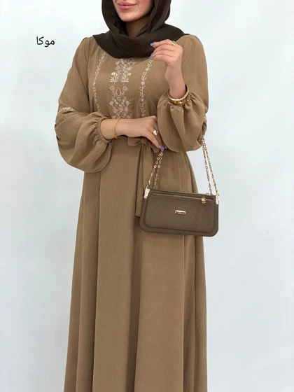 پیراهن بلند سوپرکلوش گلدوزی لعیا