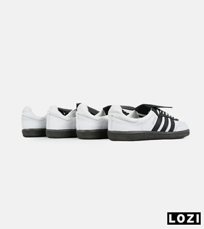 کفش کتانی مردانه و زنانه سفید مشکی ADIDAS Samba LT