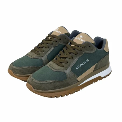 کتانی اسپرت مردانه مدل بالنسیاگا BALENCIAGA رنگ سبز کرم کد 51383