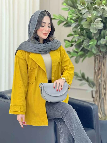 مانتو جیب پیله آستین پاگن بهنوش