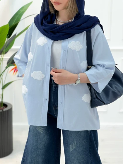 شومیز یقه‌دار ابر