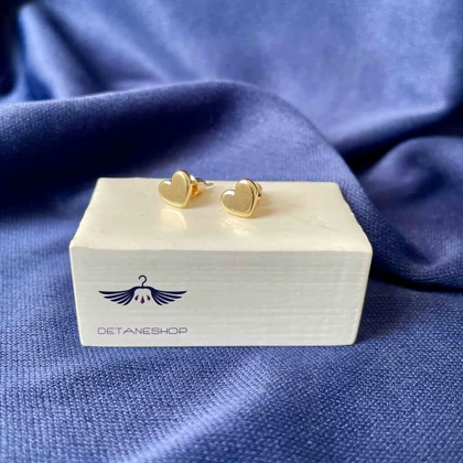 گوشواره مینیمال قلبی توپر برند Iam