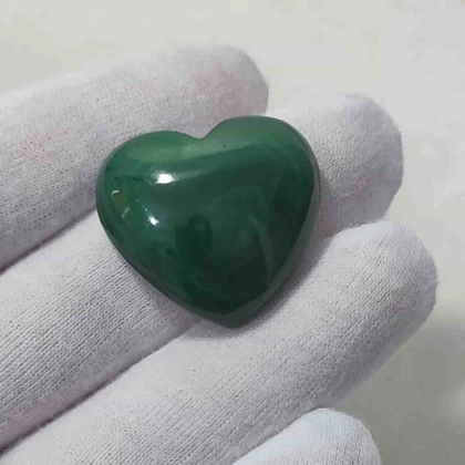 نگین مالاکیت قلبی کد 1