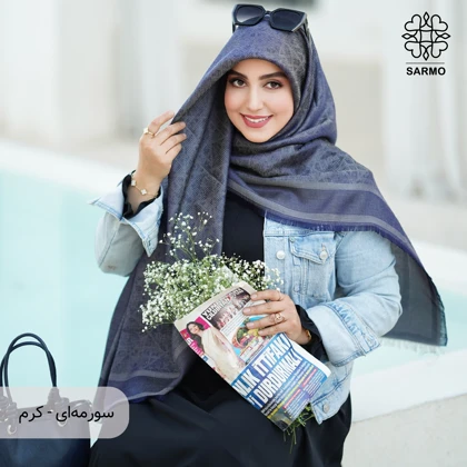 روسری ژاکارد رونا خطی