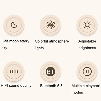 اسپیکر بلوتوثی مدل MOON light طرح گرامافون