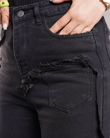 شلوار بگ ذغالی دخترانه