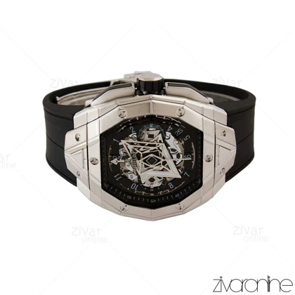 ساعت هابلوت مردانه کهکشانی چند ضلعی سیلور مشکی 105366