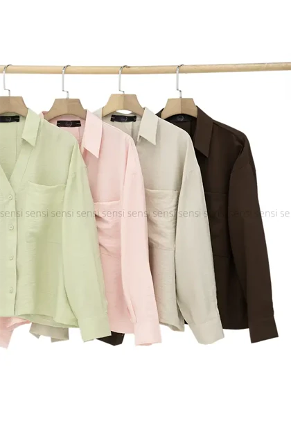 شومیز یقه هفت پری کد1005793