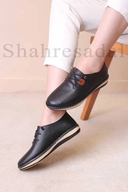 کفش چرم طبیعی زنانه کد 7134