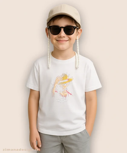 تیشرت بچگانه طرح وان پیس شخصیت لوفی کد 905