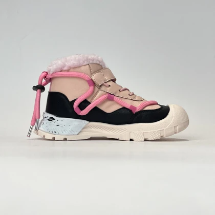 بوت بچگانه ساق‌دار جیپ کرم صورتی