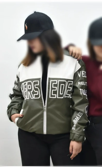 جکت چرم بامبر مرسدس بنز سبز