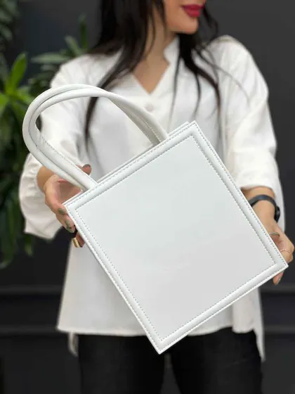 کیف مکعبی دسته دار ساده