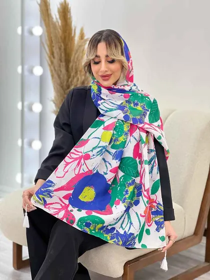 شال طرح گل آفتاب گردان
