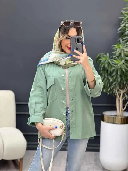 مانتو تک جیب پاکتی مهرا