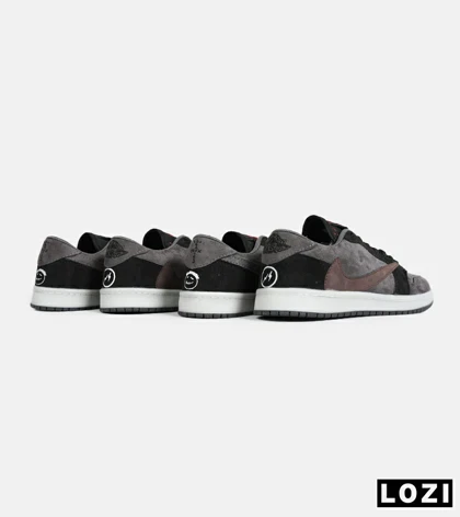 کفش کتانی مردانه قهوه ای طوسی مشکی قهوه ای NIKE travis scott