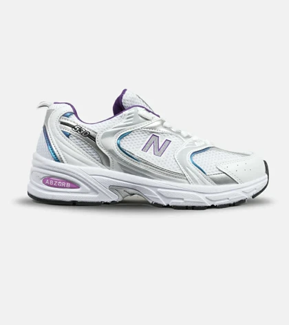 کفش کتانی مردانه و زنانه سفید آبی بنفش NEW BALANCE 530