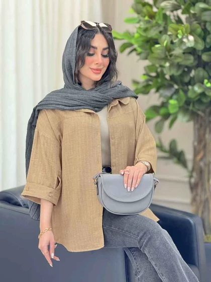 شومیز سر آستین دو دکمه