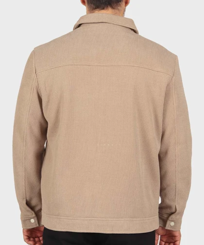 کت کتان زیپ‌دار و داخل خز 2603