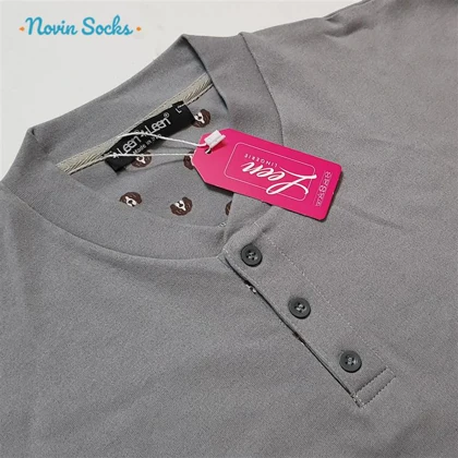 ست تیشرت آستین بلند و شلوار مردانه لین مدل نخ پنبه کد 5197-499