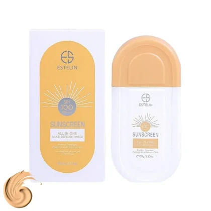 کرم ضد آفتاب رنگی استلین مدل spf 100 حجم 100 میل
