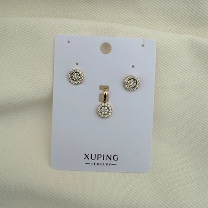 نیم ست مدور نگینی ژوپینگ بدون زنجیر