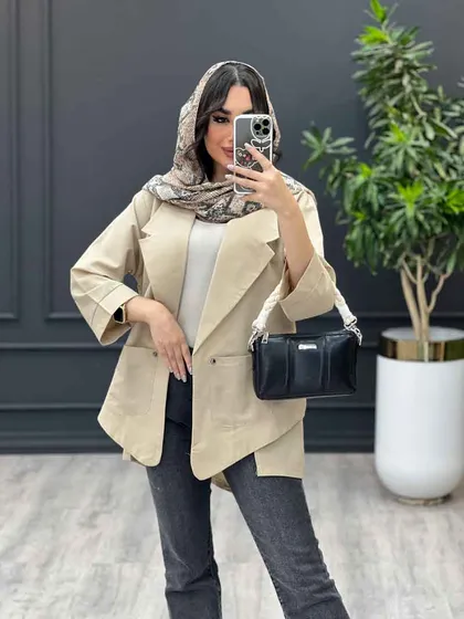 مانتو جلوباز جیب پرچی