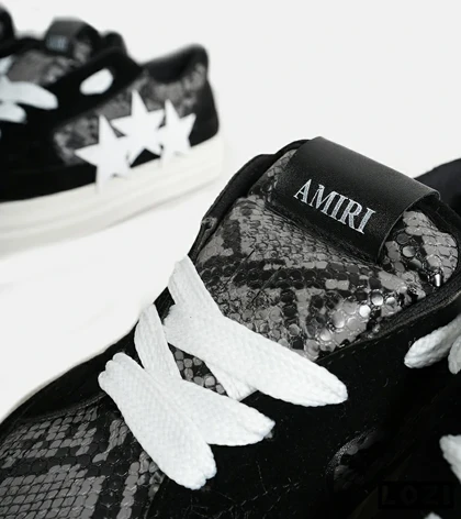 کفش اسنیکرزمشکی سفید Amiri Stars v2 مدل 7077