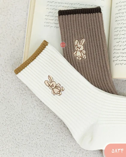 جوراب ساق‌دار گلدوزی زنانه 5834 | الینور