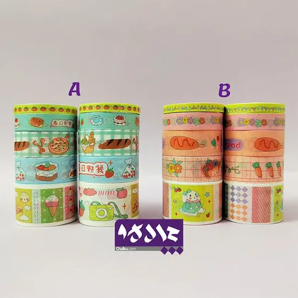 چسب واشی طرح فانتزی 10 عددی