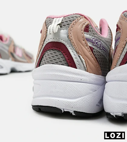 کفش کتانی مردانه و زنانه طوسی گلبهی NEW BALANCE 530