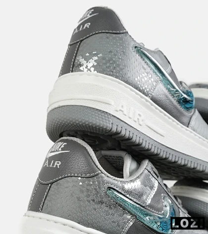کفش کتانی مردانه و زنانه طوسی آبی NIKE dunk low steam puppet مدل 7220