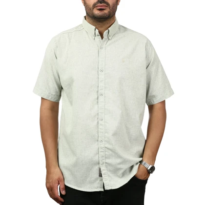 پیراهن آستین کوتاه لینن مردانه مدل 6215951