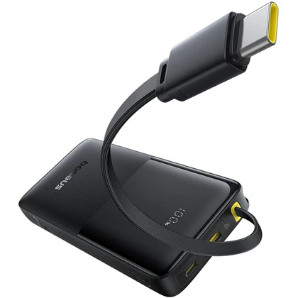 پاوربانک 10000 میلی‌آمپر USB و تایپ‌سی با کابل تایپ‌سی 20 وات بیسوس Baseus PPBD2-1W20 / P10077101113